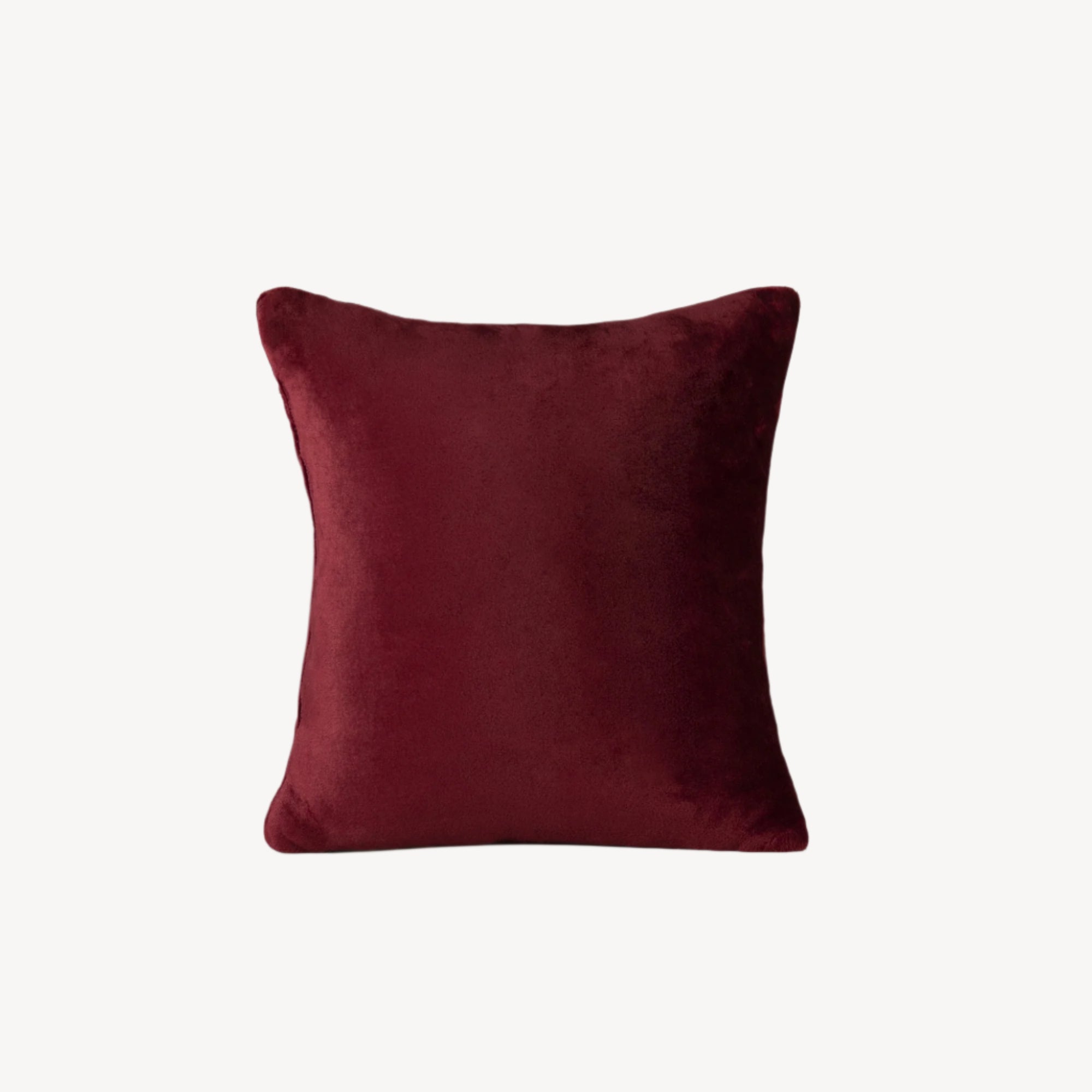 Maroon Plush Cushion - THE LINEN COMPANY